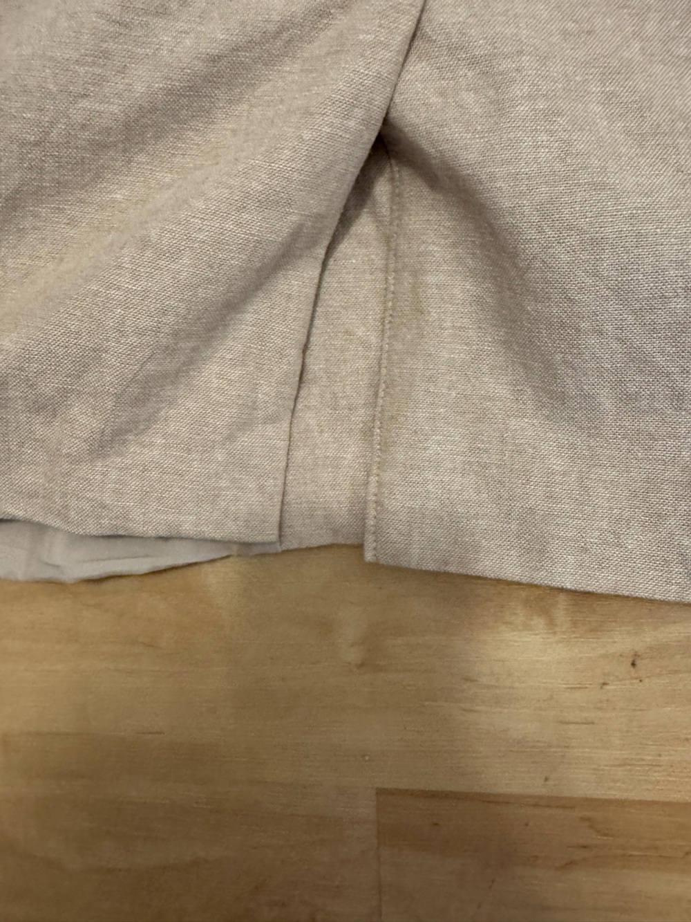 Old Navy Linen Beige Double-Breasted Blazer Jacket with Tortoise Buttons Large - Picture 5 of 5